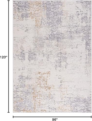 Miniatura 9 de SAFAVIEH Palma Collection PAM352A - Alfombra moderna y contemporánea abstracta que no desprende pelusa de 9 x 12 pies