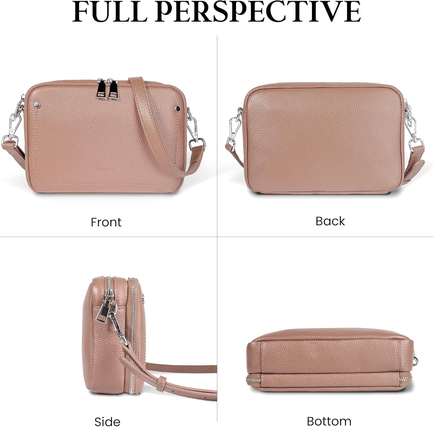 befen Genuine Leather Crossbody Bags for Women, Purses with Built in RFID Wallet Woman Camera Shoulder Bag Handbags | Genuine Leather, Built in RFID Wallet, Genuine Leather, Built in RFID Wallet - Image 7