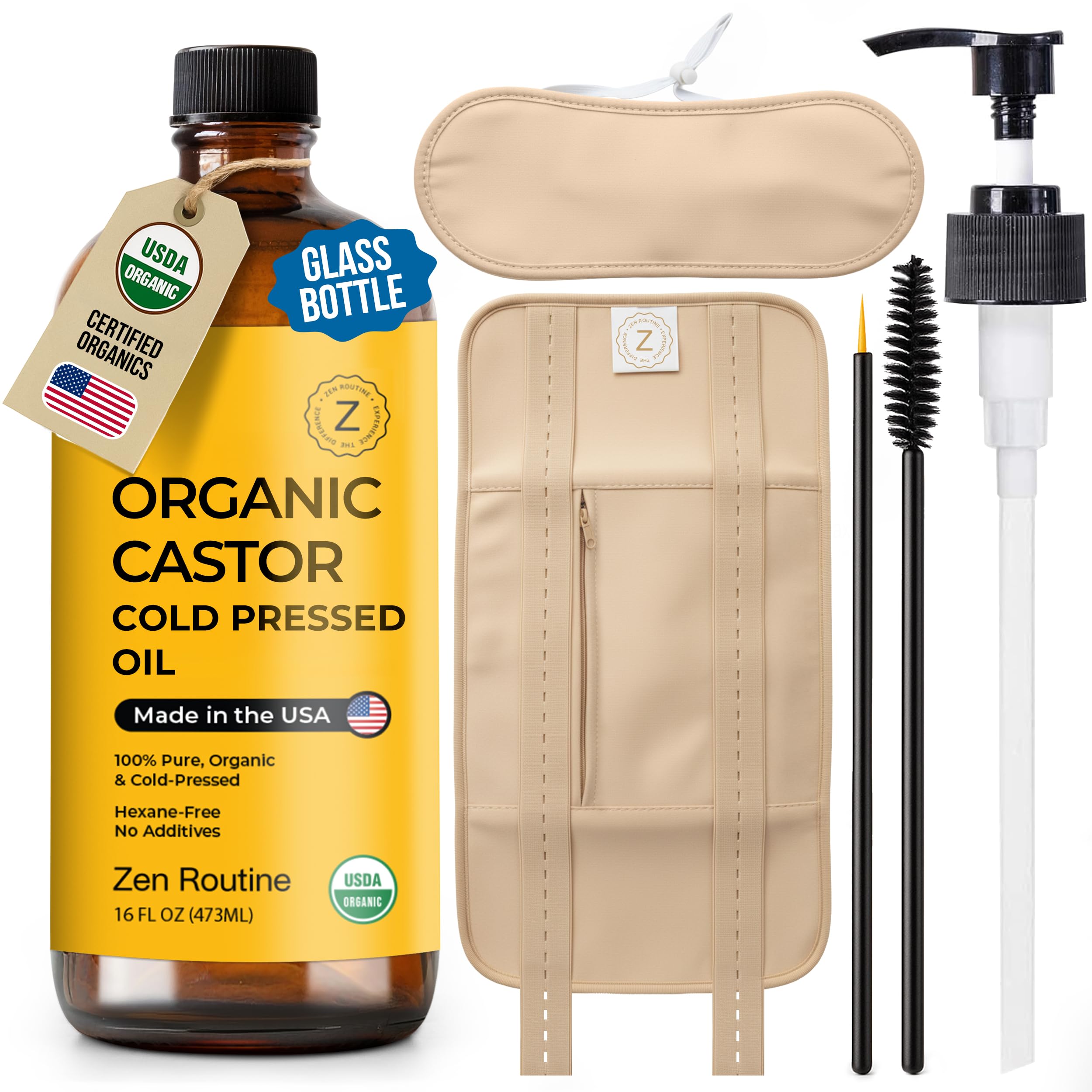 Zen Routine Organic Castor Oil – Cold Pressed, Unrefined
