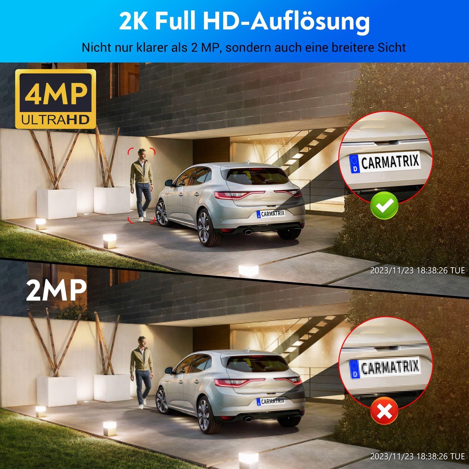 【4MP+2-Wege Audio+PC Software】 LUVISION WLAN Solar-Überwachungssystem Set mit 4MP Akku Überwachungskamera Set, 10 Kanal Dual NVR, Farbige Nachtsicht, Mikrofon, Wasserdicht, App WiFi 6 Technologie