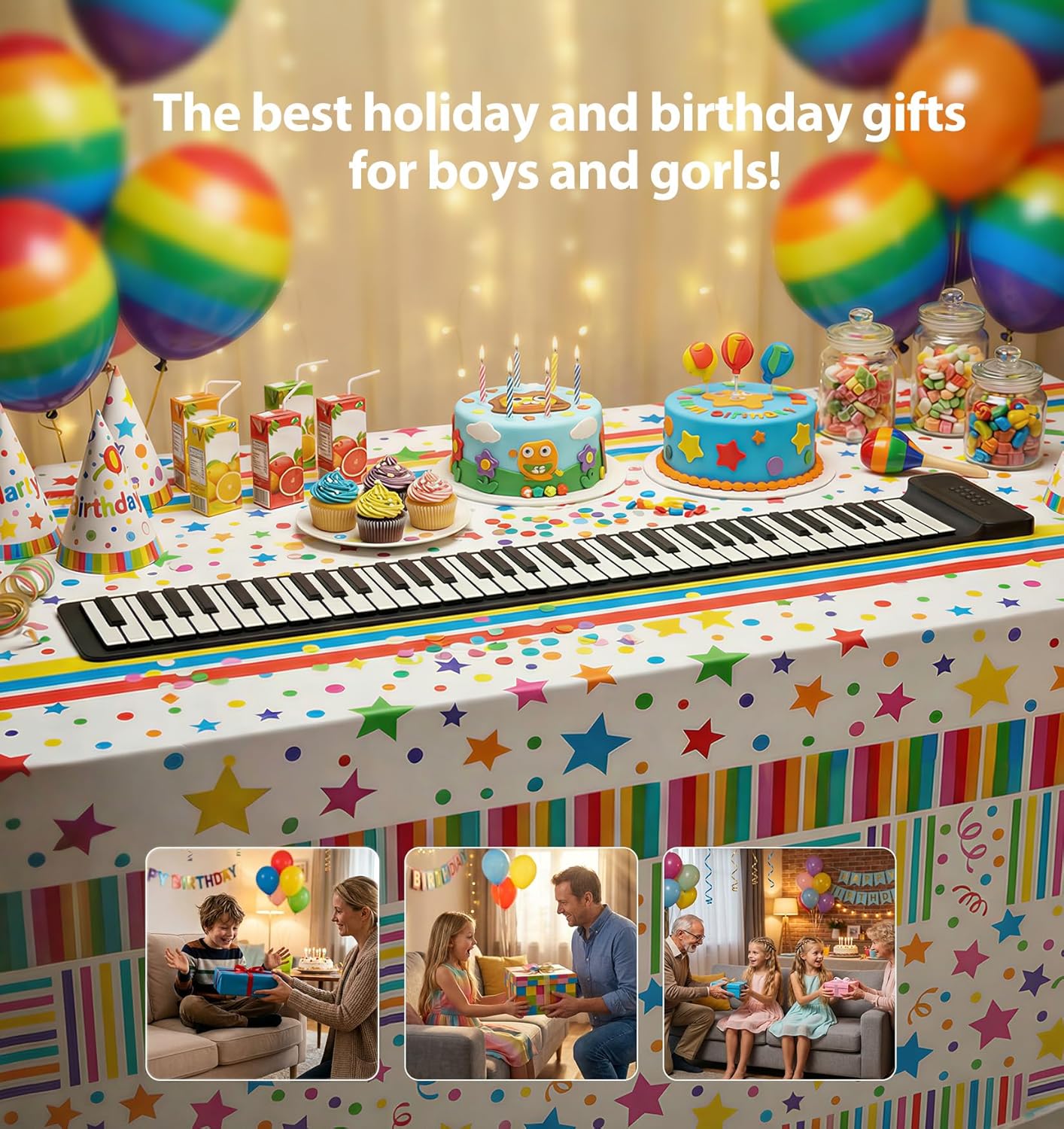 MARVTOWN 88Keys Portable Flexible Roll Up Piano Keyboard,Folding Electric Keyboard Piano with HIFI Speaker&108Demo&128Tones&Earphone,Rechargeable Foldable Piano For beginners travelling&learning