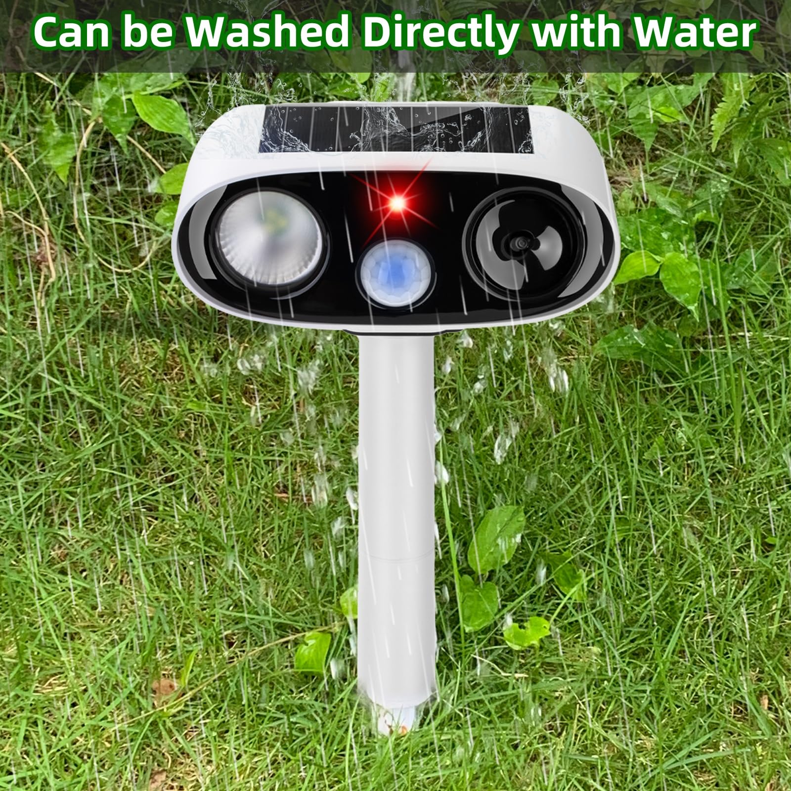 2026 Solar Ultraschall Tiervertreiber Outdoor Hirsch Katzenschreck Geräte, 2 Pack Wasserdicht Ultraschall Tiervertreiber Abschreckung Kontrolle für Kaninchen Vogel Waschbär Hund Eichhörnchen außerhalb