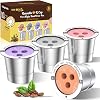 Ninja Reusable Coffee Pod: VIVI SKY Upgraded Stainless Steel Refillable Ninja K Cups - 3 Holes Coffee Filters For Ninja Coffee Maker CFP201 CFP301 CFP305 CFP307 CFP400 CFP300 4 Pack