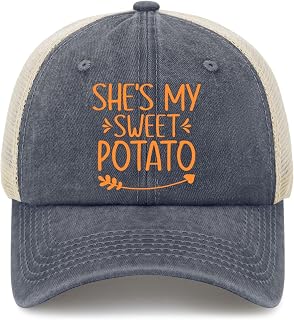 Yes I Yam Preppy Potato Hat for Mens Baseball Caps Soft Washed Hiking hat