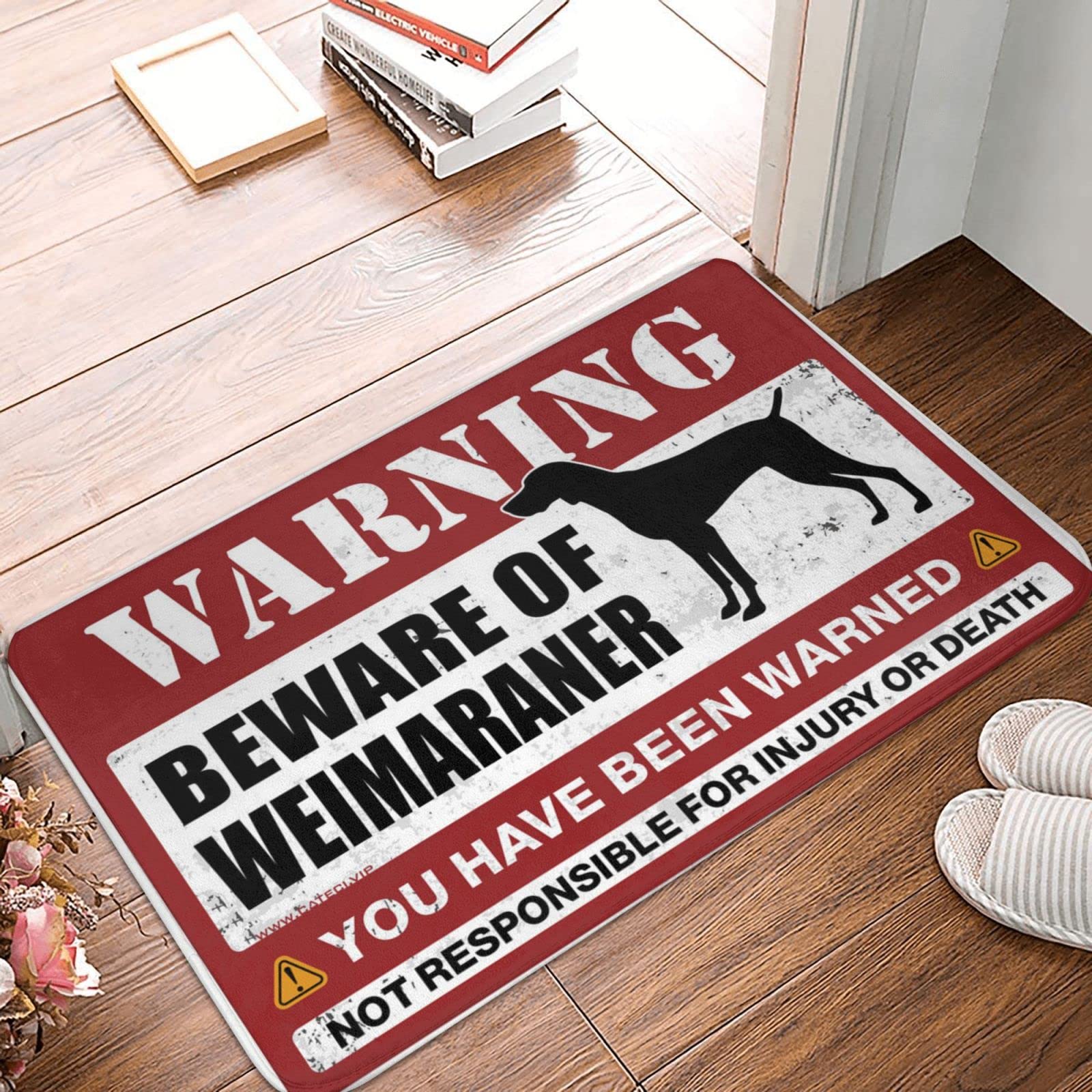 Tapis de porte Weimaraner amusant pour une entrée de maison accueillante au style vintage