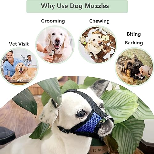 Vista 29 de Bozal para perros pequeños, XS para aseo y masticar, bozal de malla suave, sin ladridos, ajustable para evitar que se coman heces (color negro)