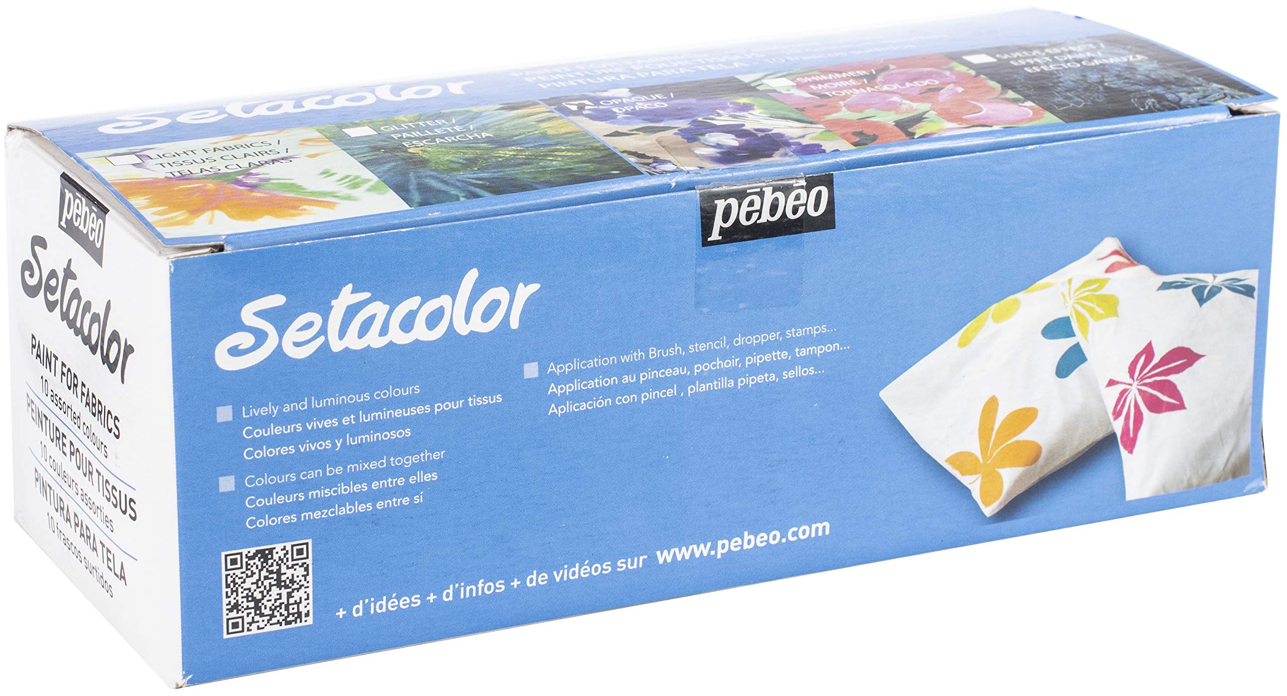 Image secondaire de PEBEO 22603 Peinture Textile Sétacol Opaque Couvrante Lot de 10 45ml Assorties