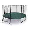 JumpSport 12 Foot Round Protective PVC Coated Trampoline Weather Cover for Rain and Sun, Green