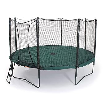 JumpSport 12 Foot Round Protective PVC Coated Trampoline Weather Cover for Rain and Sun, Green