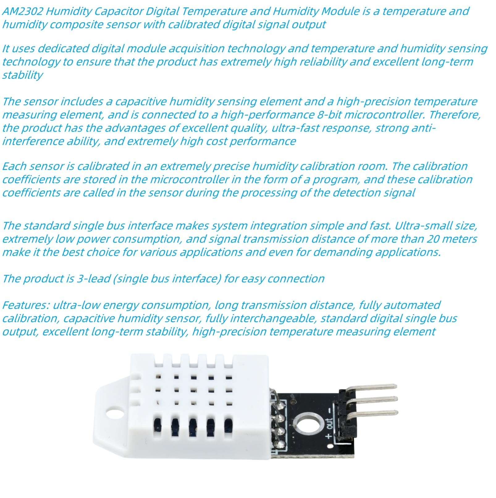 3 x DHT22 Digitaler Temperatur- und Feuchtigkeitssensor AM2302 Modul für Arduino Electronic DIY