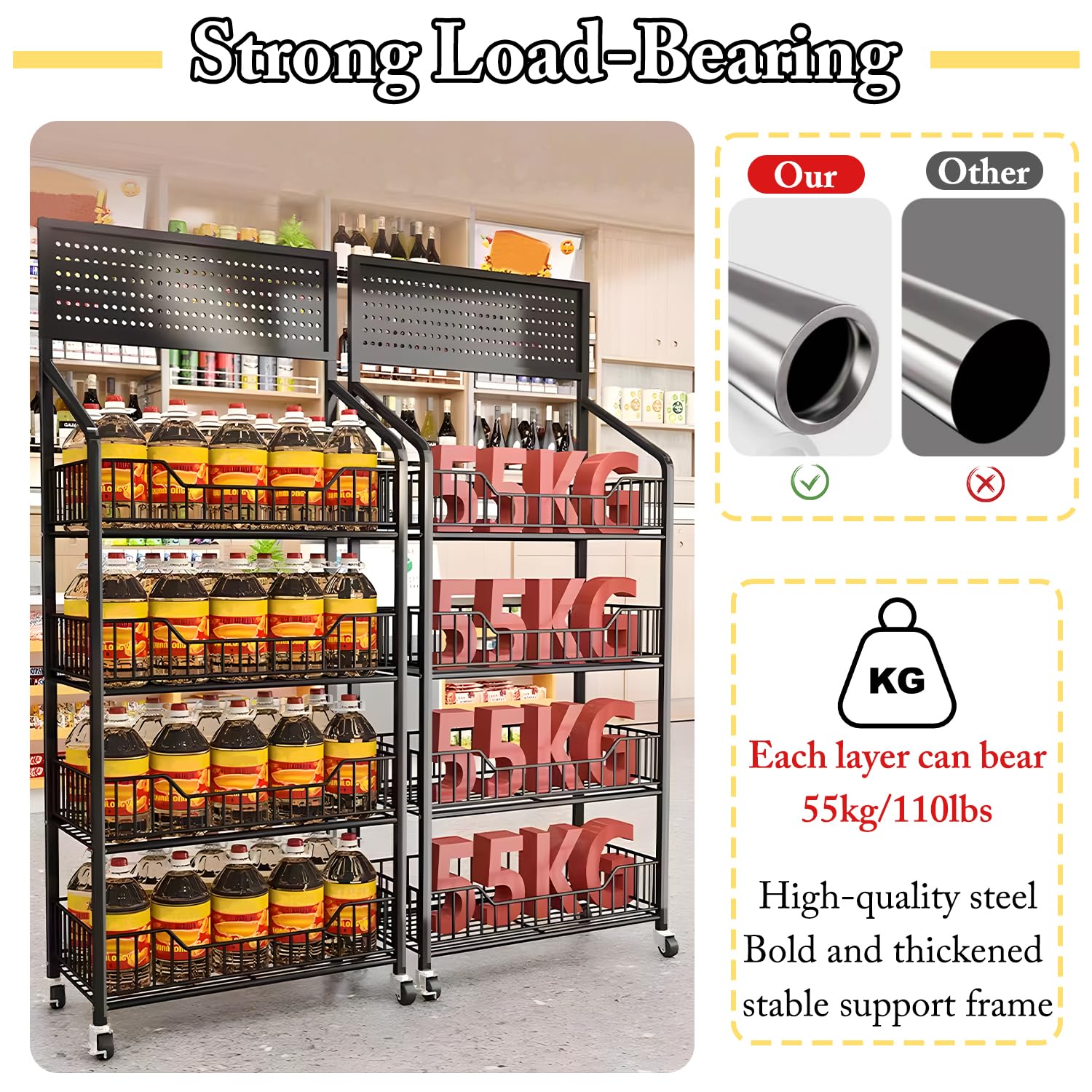 Amazon.com: jvsufuik Retail Snack Display Stand, 4-Tier Retail