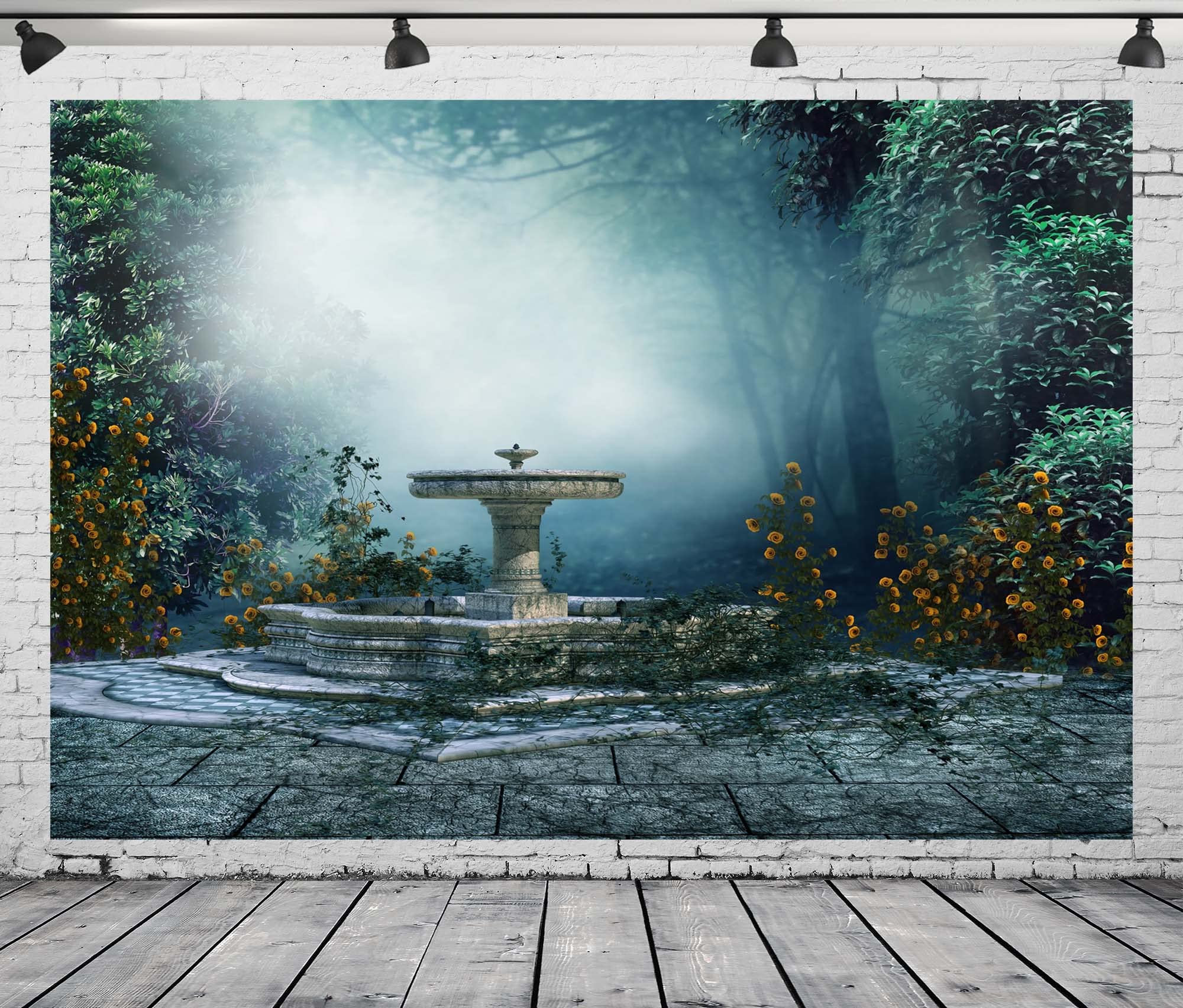 BELECO 2.5x1.8mTissu Forêt Enchantée Jardin Toile De Fond Magique