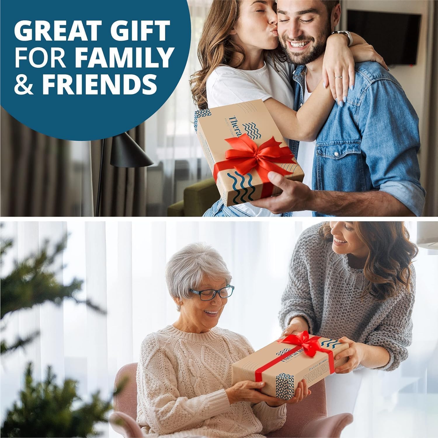 TheraFlow Large Dual Foot Massager for Plantar Fasciitis Relief 2024 Edition | Perfect Feet Massager Gifts for Women and Men | Relaxation Gift and Foot Massager for Neuropathy - Ideal Gifts for Mom - Image 3