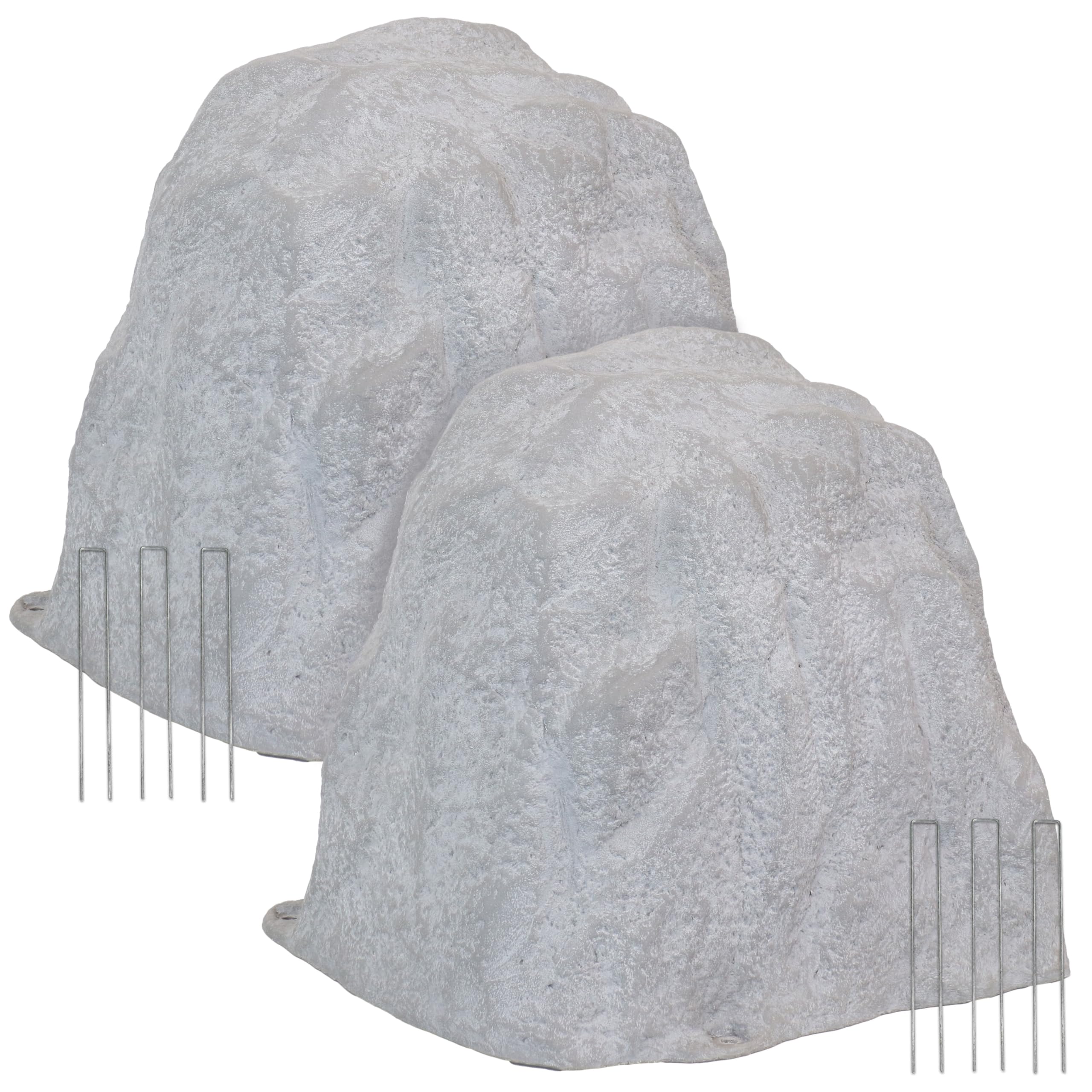 Sunnydaze Gray Decorative Rock Cover Set