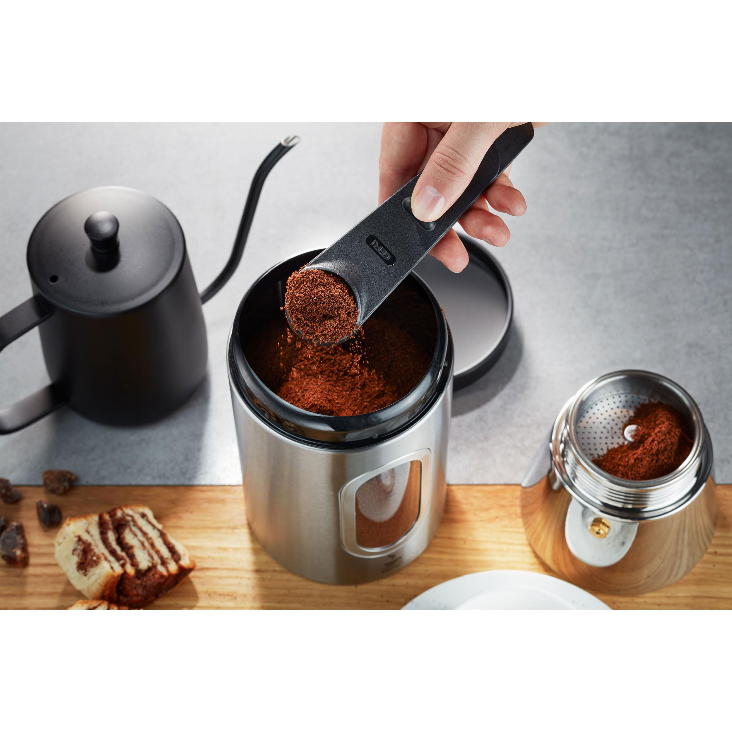GEFU 16330 Kaffeemühle LORENZO + 16201 Kaffeemaß MORENO, verstellbar