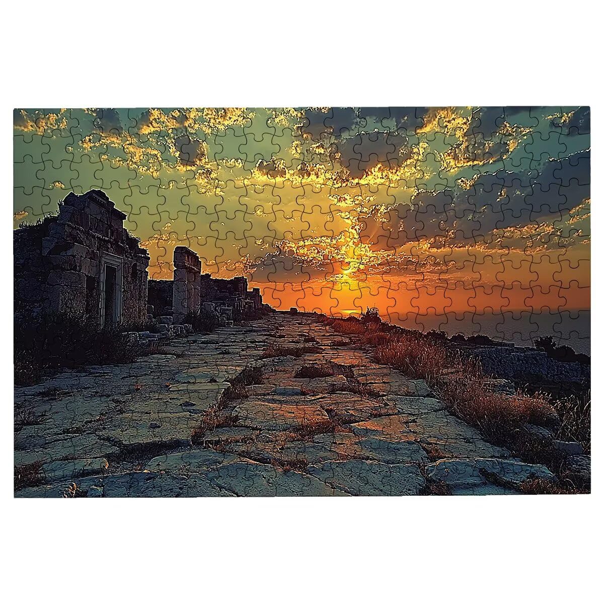 Puzzle 5000 sztuk krajobrazy, retro puzzle, puzzle 5000 dorosłych, puzzle dla dorosłych z pudełkiem prezentowym, drewniane puzzle wyzwanie dla całej rodziny, oryginalne prezenty dla kobiet -2778