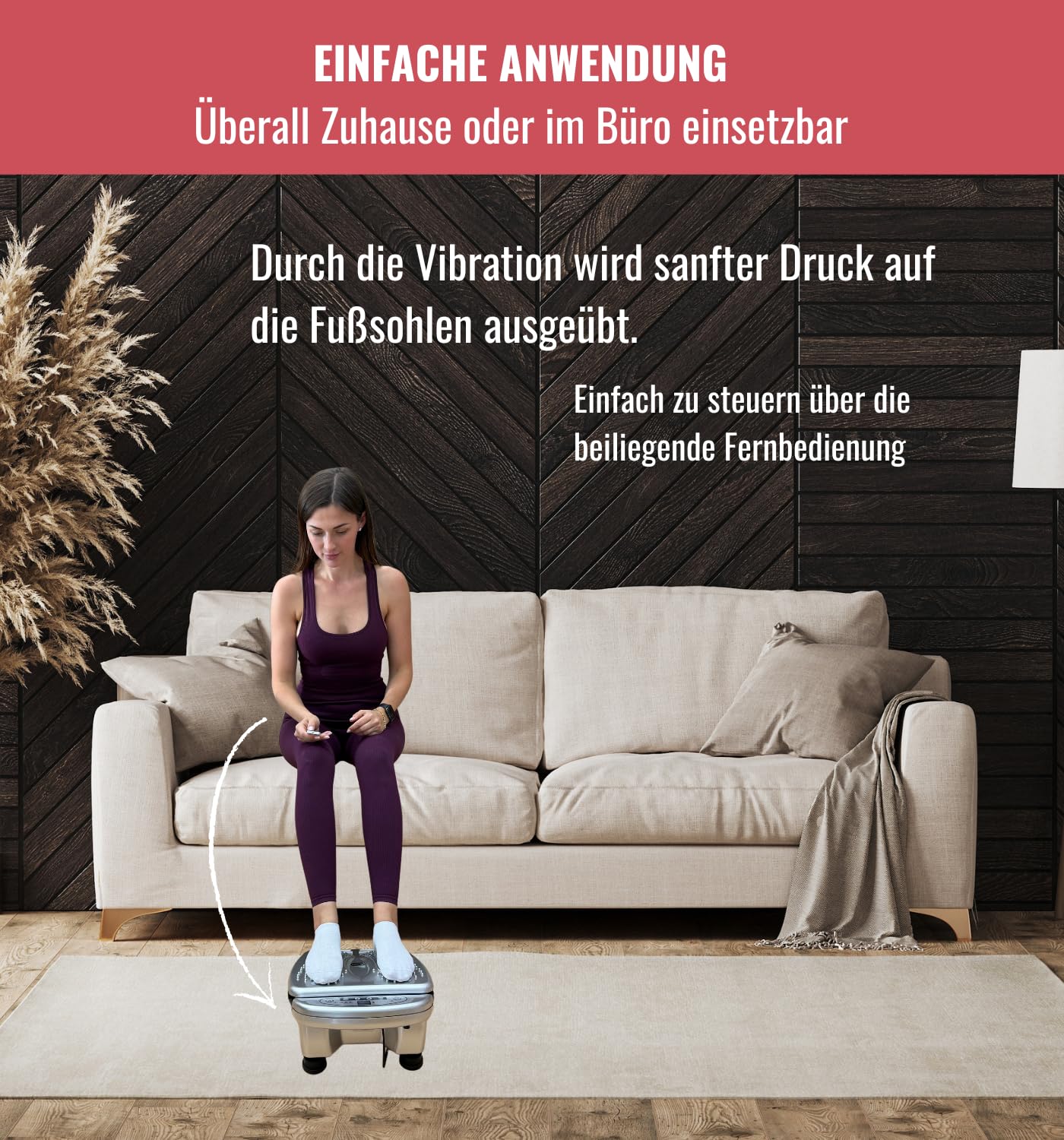 Infrarot Fußmassagegerät mit Fernbedienung | 15 Massagestufen & 7 Wärmestufen | Fußreflexzonen Massagegerät mit Akupressur & Timer | belebende Fuß-Massage für Zuhause, Büro & unterwegs