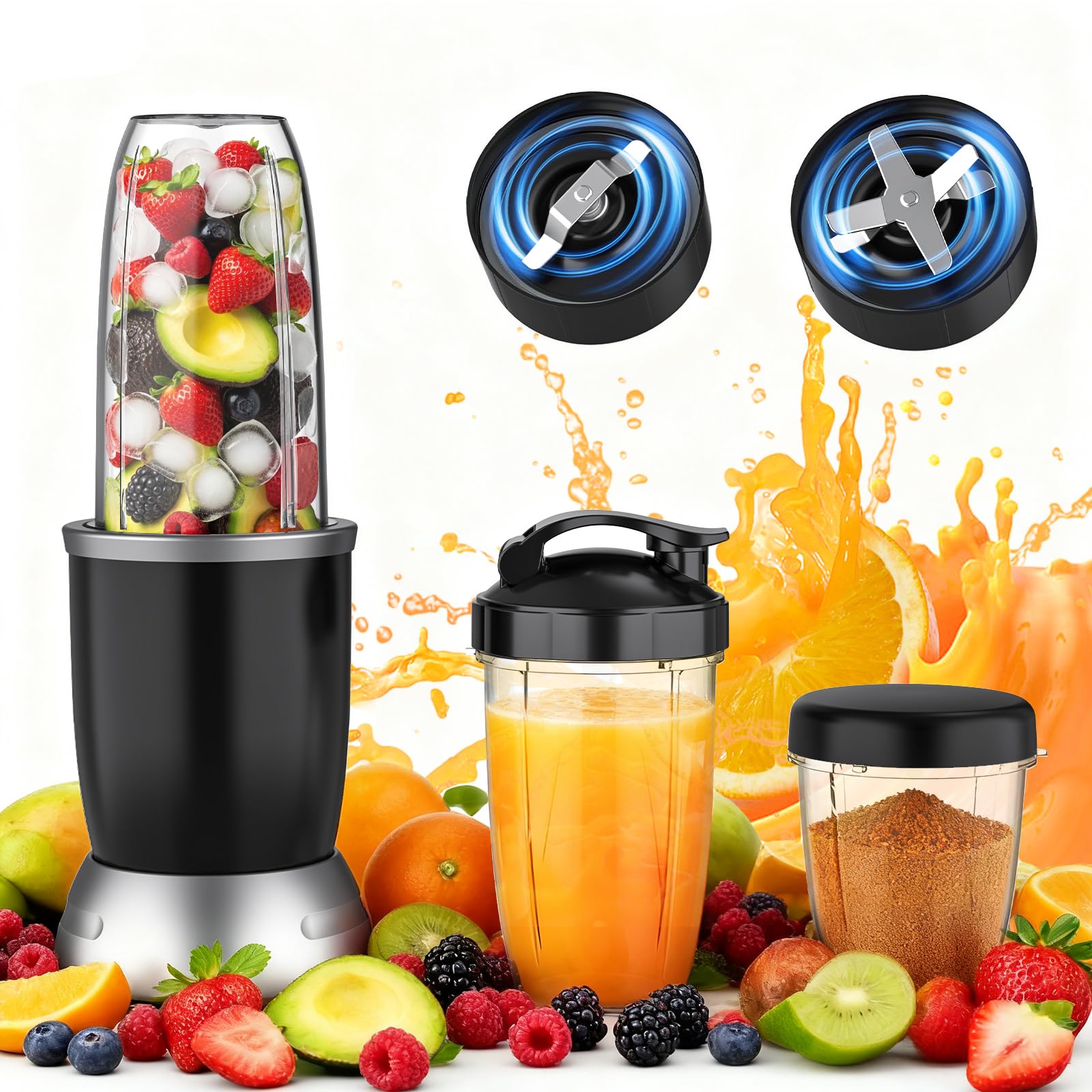 H-Duka personal blender set with multiple cups and blade attachments