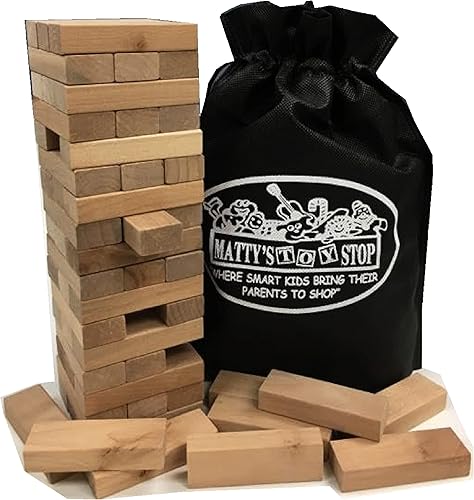 Juego para apilar bloques en torre con bolsa de almacenamiento exclusiva Mattys Toy Stop