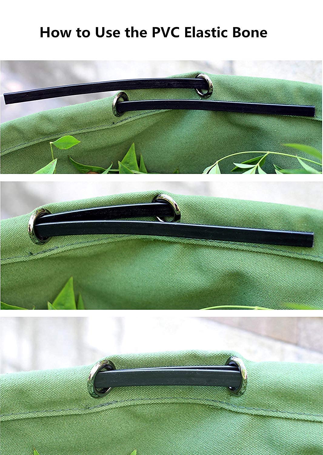 Venuy Sacchi per Rifiuti da Giardino 125l Heavy Duty con Manici, Sacco Foglia Verde con Tessuto di Tela (h45.7 Cm, D55.8 Cm)