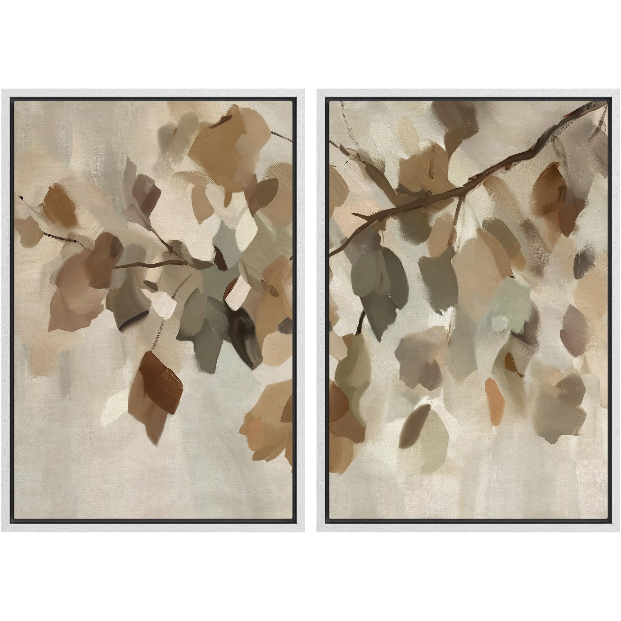 MUDECOR Framed Canvas Print Wall Art Monochromatic Gradient Abstract Minimalist Gray Illustrations Modern Art Decorative Bohemian Colorful Chic for Living Room, Bedroom, Office - 16"x24"x2 Black — view 32