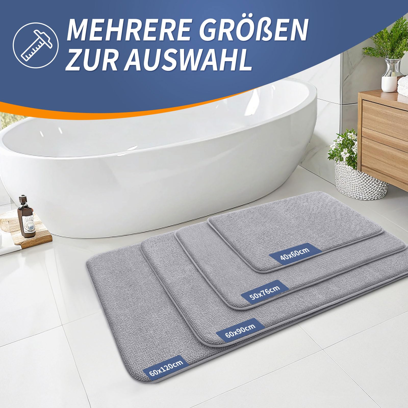 Homaxy Chenille Zachte badmat, antislip, wasbaar, absorberend