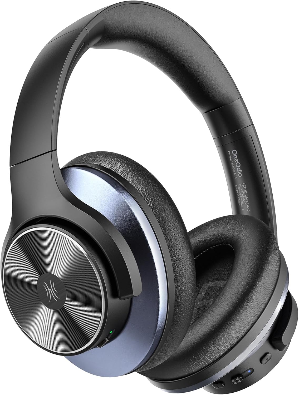 OneOdio Focus A10 - Hybrid Active Noise Cancelling Headphones, Wireless Over-Ear Headphones with 62H Playtime, Fast Charging, Hi-Res Audio, Clear Calls, Bluetooth & Wired Mode for Travel Work
