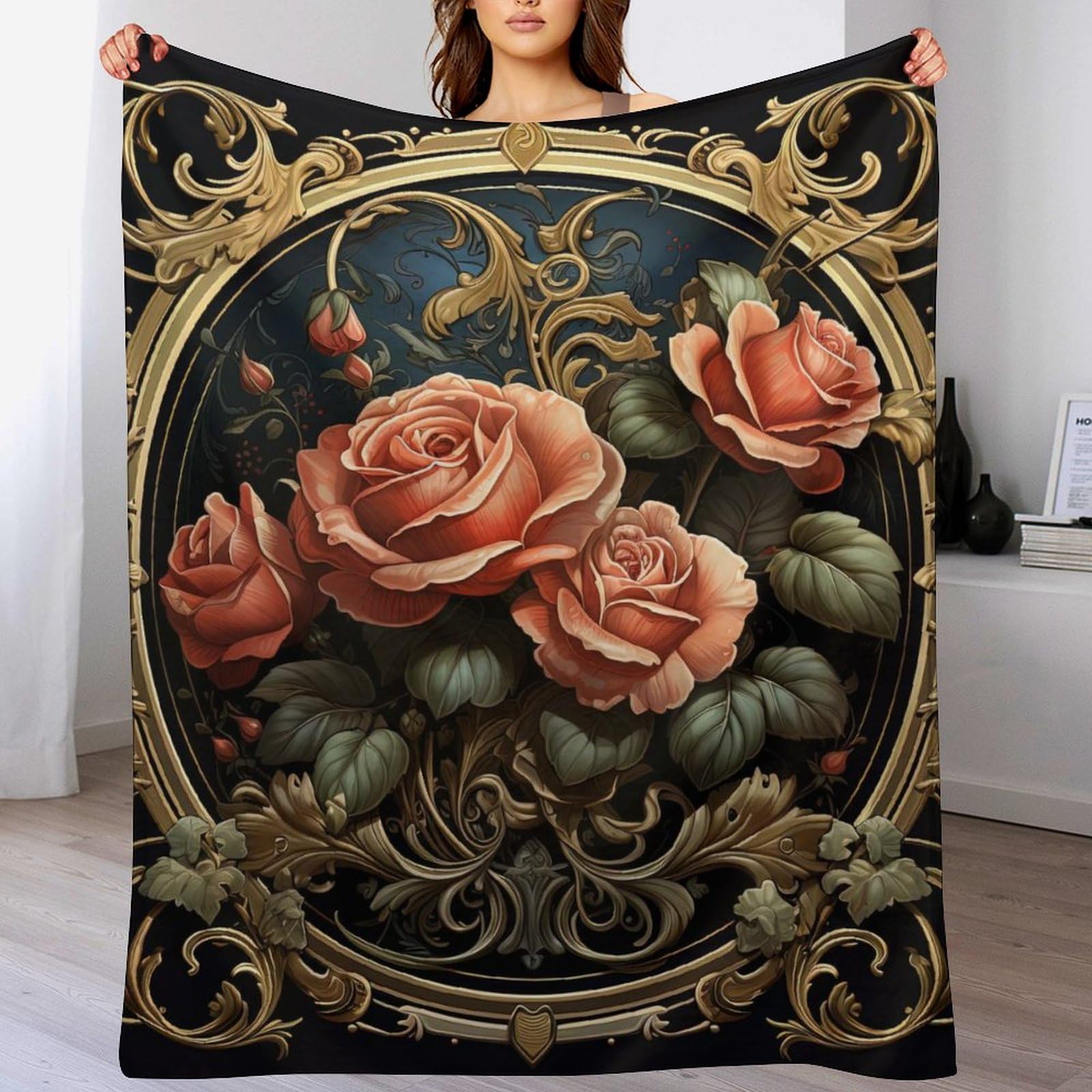 Amazon.com: VAGGUT Flower Soft Faux Fur Throw Blanket - Plant