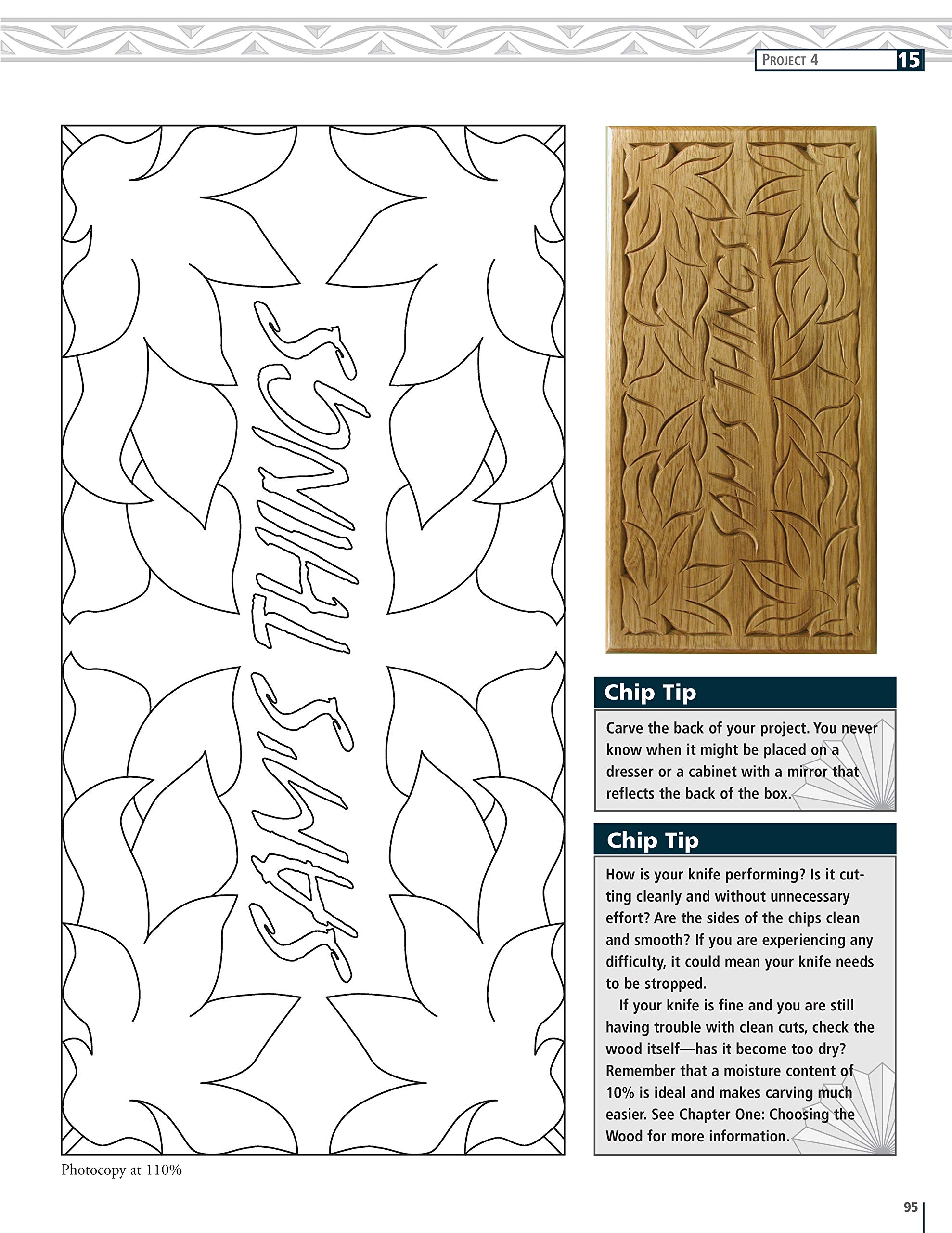 Chip Carver's Workbook: Teach Yourself with 7 Easy & Decorative Projects (Fox Chapel Publishing) Learn Step-by-Step: Tools, Techniques, Lettering, & Finishing for Beginners, with How-To Photos - Image 7