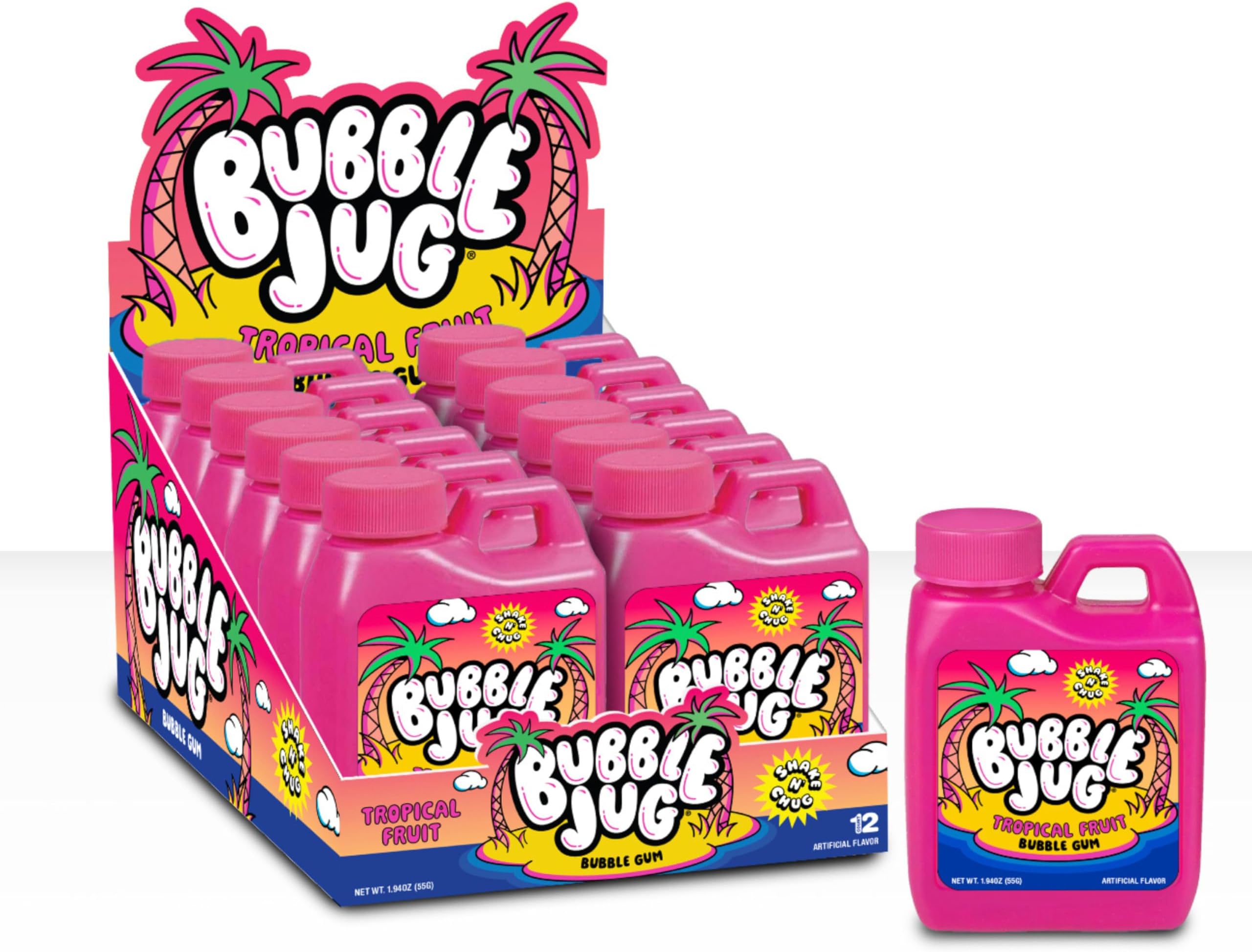 Bubble Jug | Tropical Fruit Bubble Gum | 90s Candy | Shake N' Chug Gum | Brought To You By Iconic Candy (12)