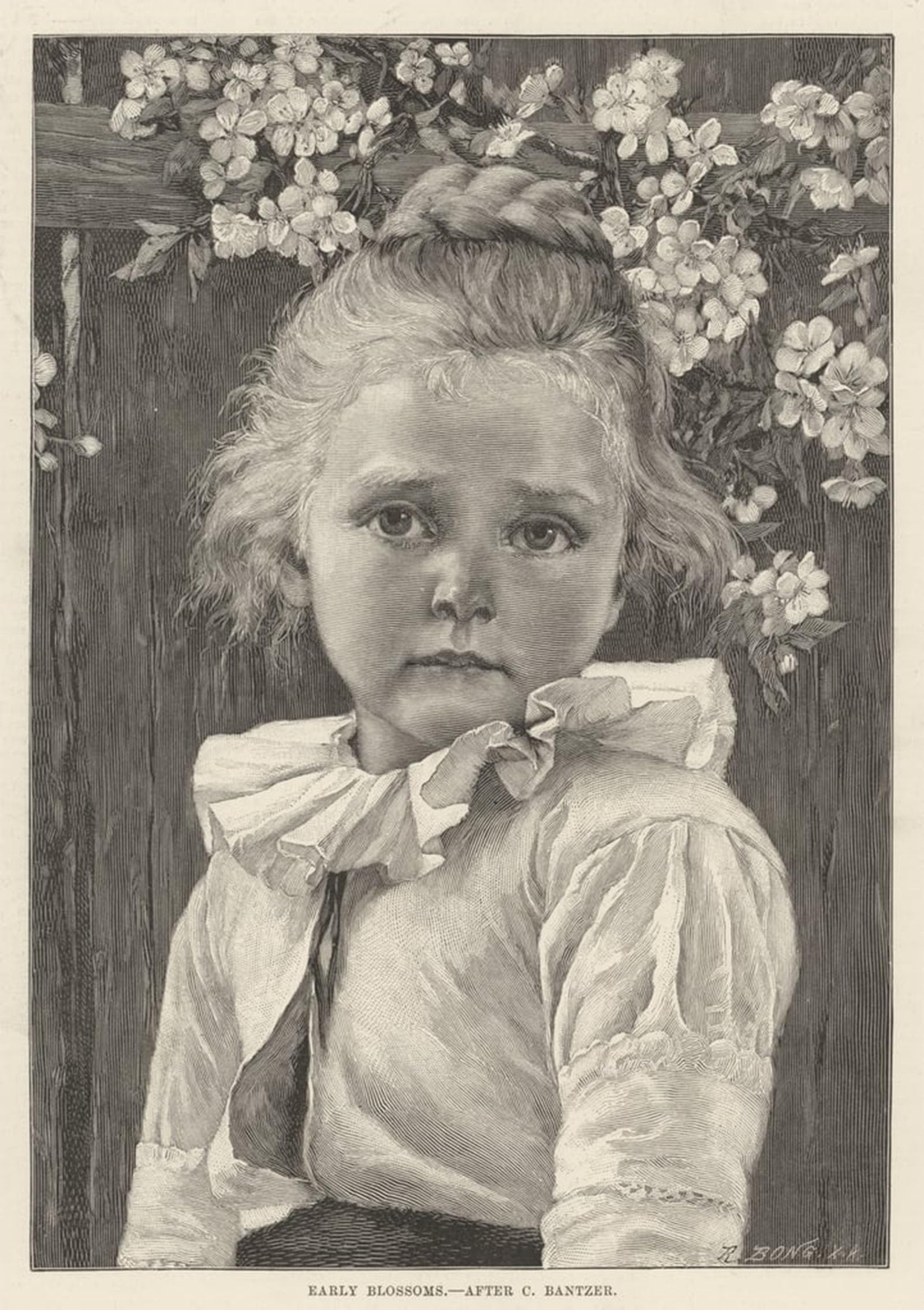 Tableau Premières fleurs Carl Ludwig Noah Bantzer affiche impression art toile 60x90cm