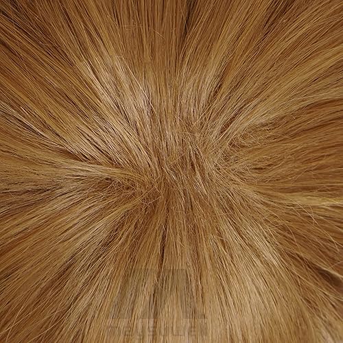 Miniatura 5 de Anime Cosplay peluca marrón blanco corto adulto peluca de pelo