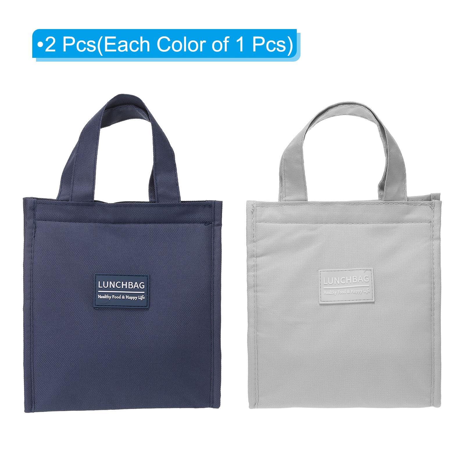 PATIKIL Isolierte Lunch-Tasche 13x10x19 Cm – Wiederverwendbare Bento-Tasche, Thermo-Isolierung, Beige, Für Unterwegs