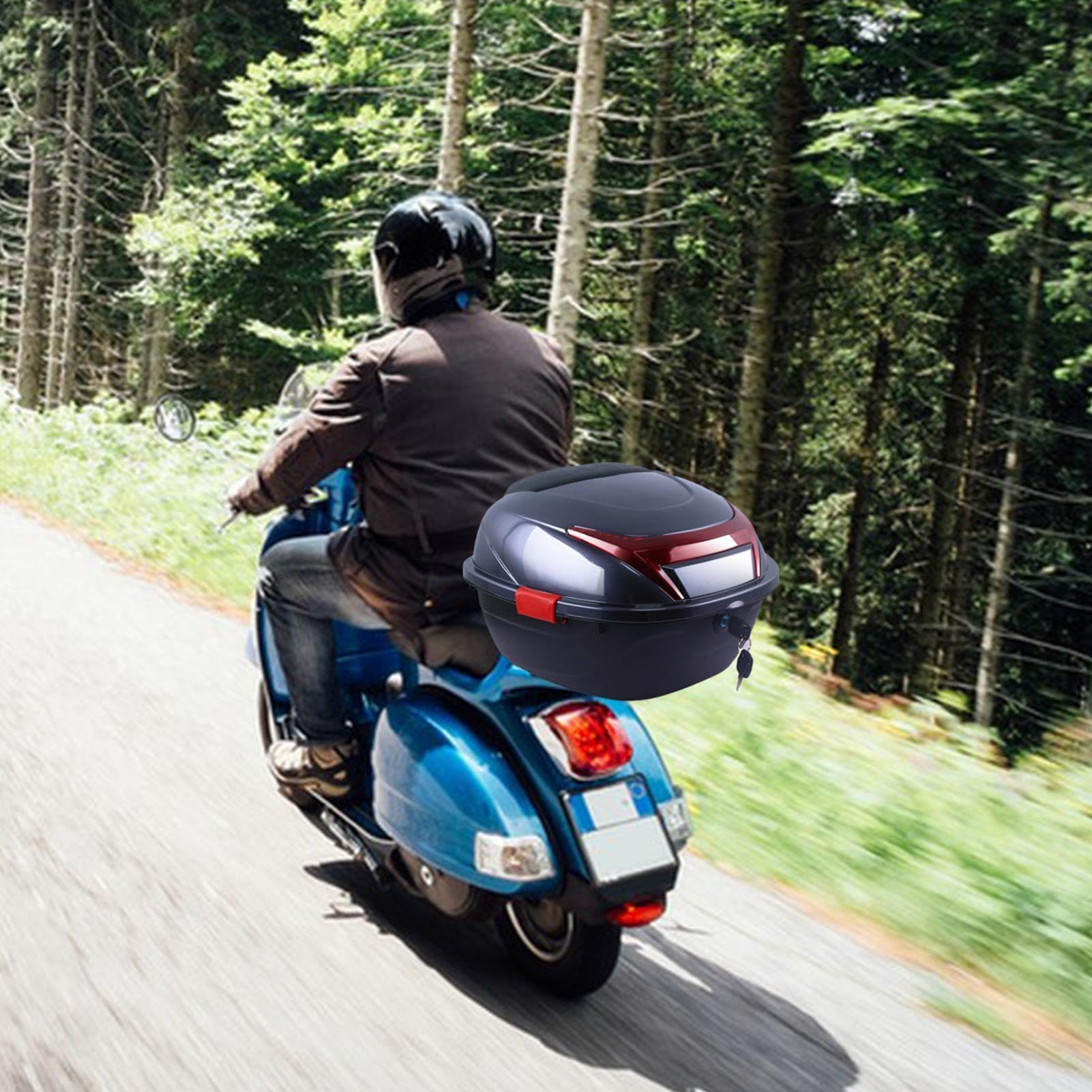 Pudełko na bagażnik motocyklowy, pudełko na bagaż motocyklowy Wbudowana