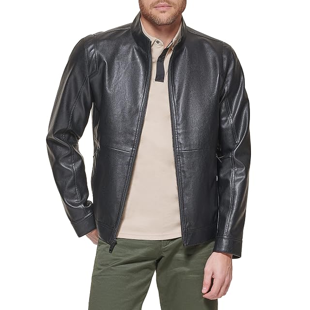 dockers Kurtka ze sztucznej skóry Mężczyźni The Dylan Faux Leather Racer Jacket