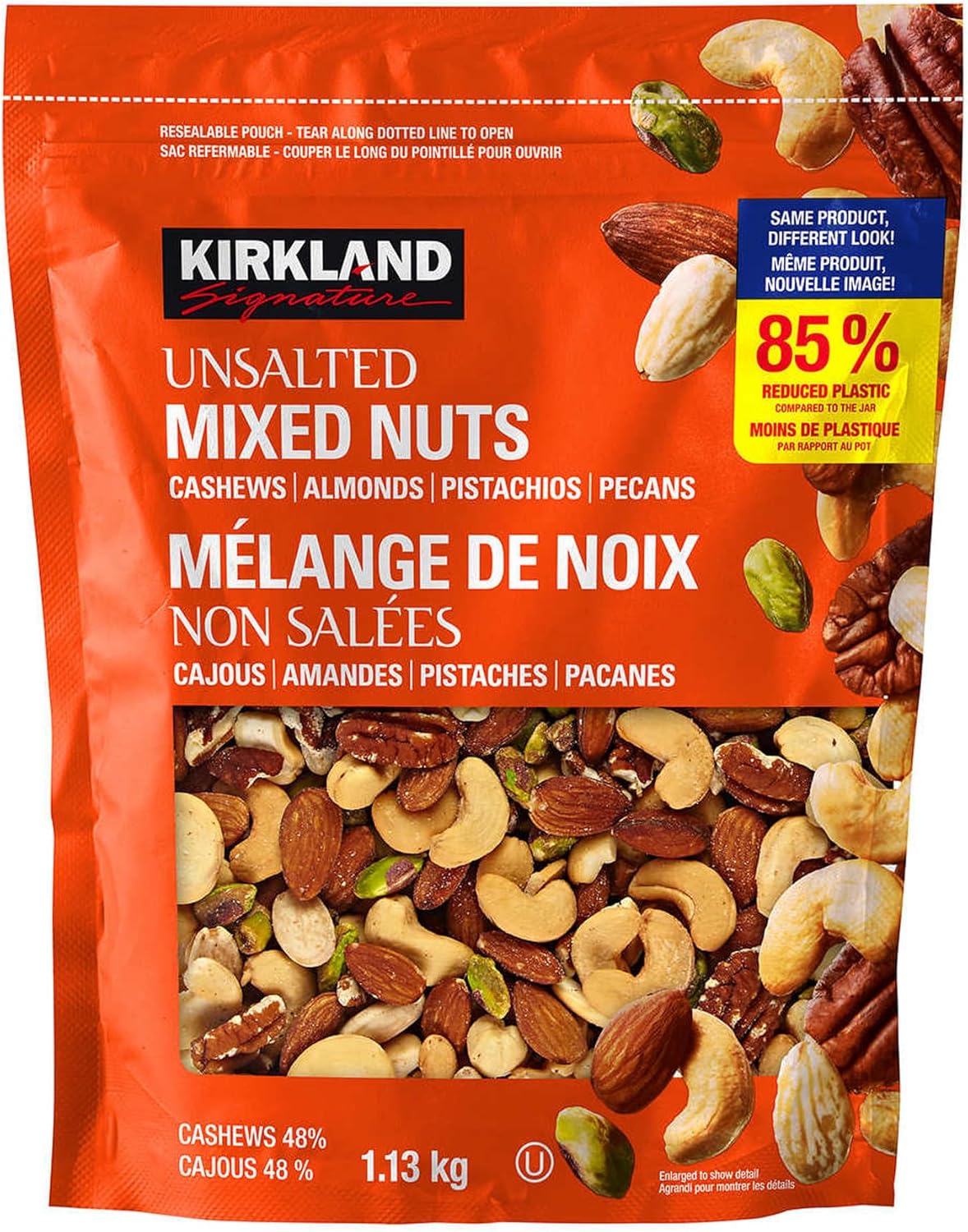 Kirkland Signature Unsalted Mixed Nuts Cashews, Almonds, Pistachios