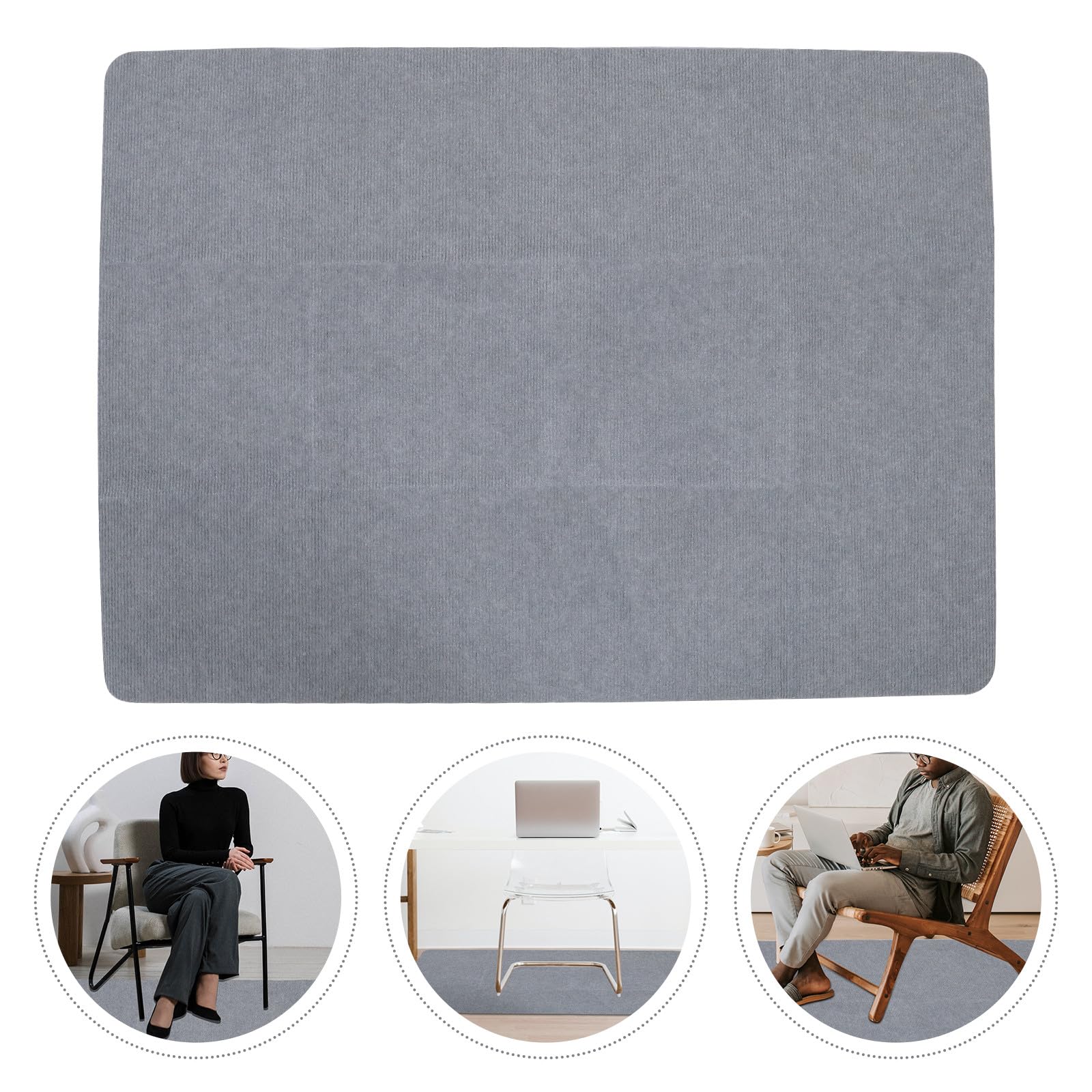 Uonlytech rutschfeste Druckverteilung Stuhl Bürostuhl Schutzmatte mit für Polyester Selbstklebender Unterseite Bodenschutzmatte und für Schreibtischstuhl und Gaming