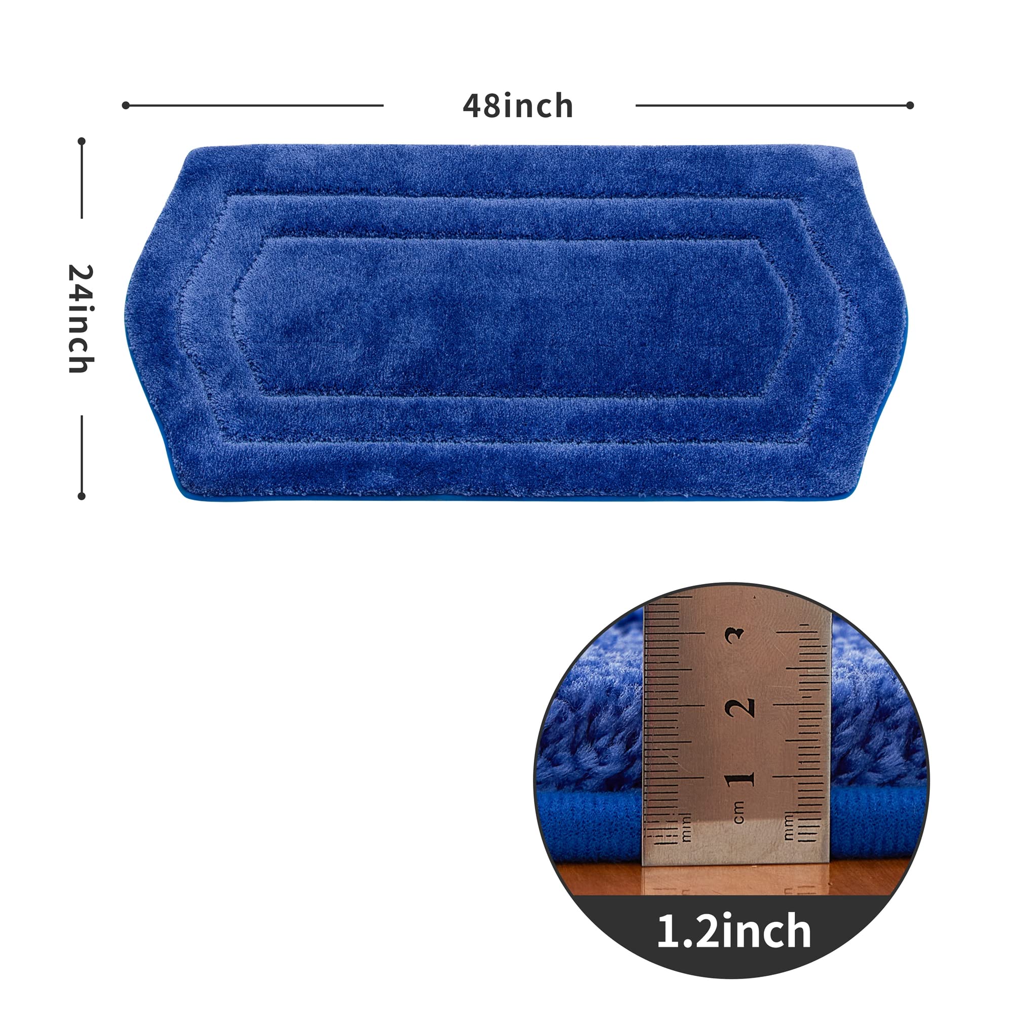 COSY HOMEER Tapis de bain antidérapant extra épais absorbant en peluche lavable