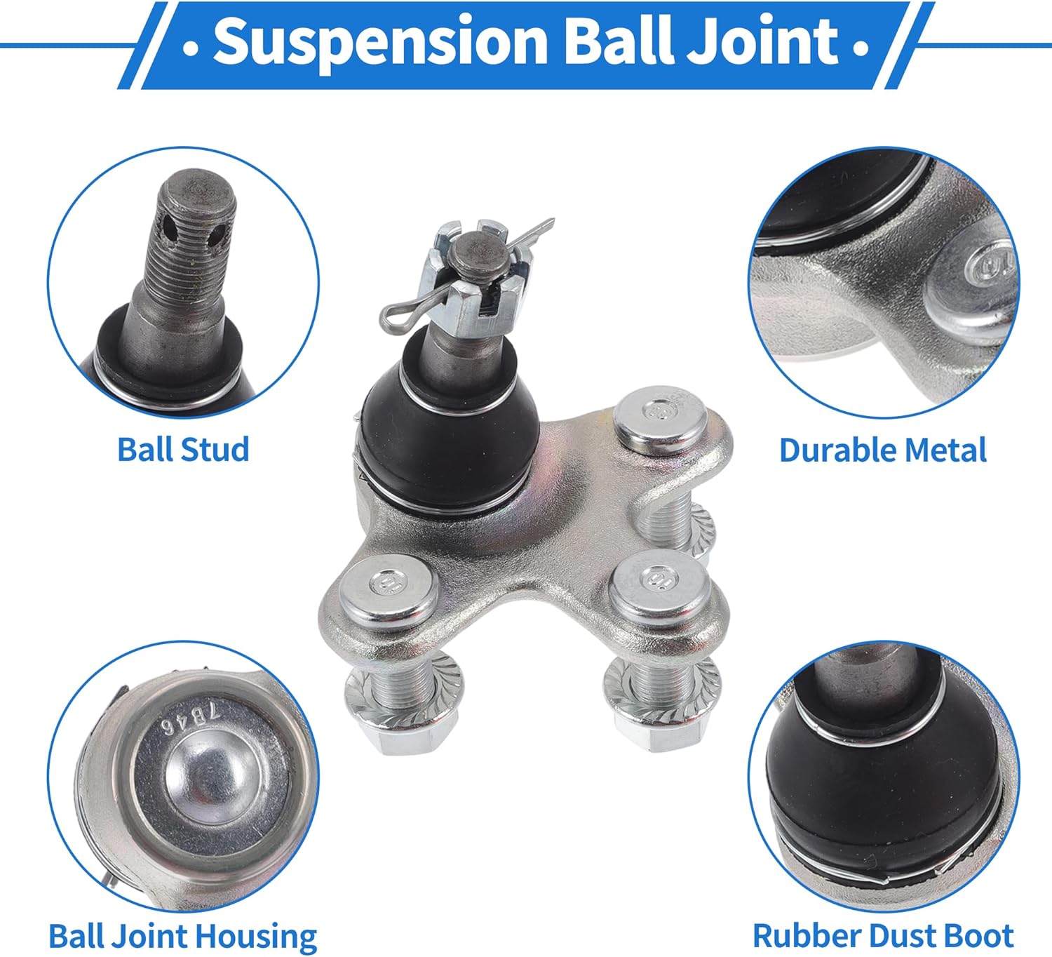 2 Pcs Front Lower Ball Joints for Honda Civic 2017-2021 Suspension Ball Joint Kit No.K500415/51220TEAT01
