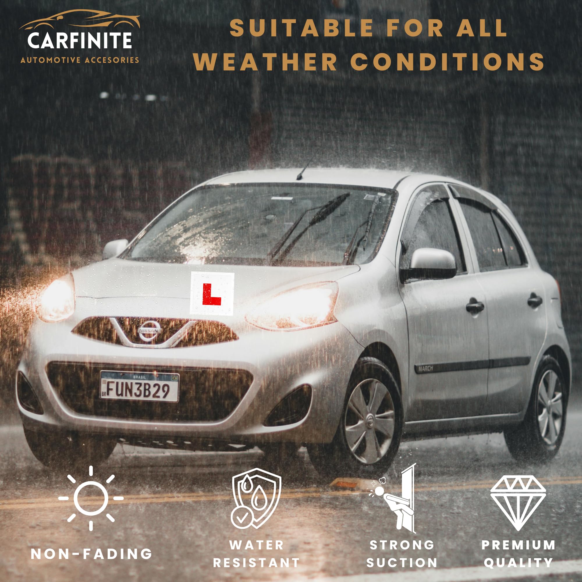 Nova Piastre A L Magnetiche Per Auto – 2 Pezzi – Spesse, Riutilizzabili, Non Graffiano