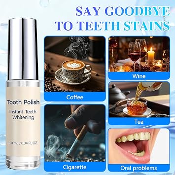 2PCS Tooth Paint, Tooth Polish,Instant White Tooth Paint,Natural Teeth Whitening Paint,Portable Oral Care,Safe Formula & Long-Lasting Results