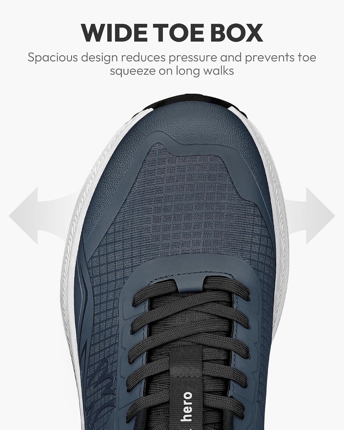Walking Shoes for Men with Arch Support – Orthopedic Hiking Shoes for Plantar Fasciitis, Lightweight Waterproof Wide Toe Box Sneakers for Foot & Heel Pain Relief