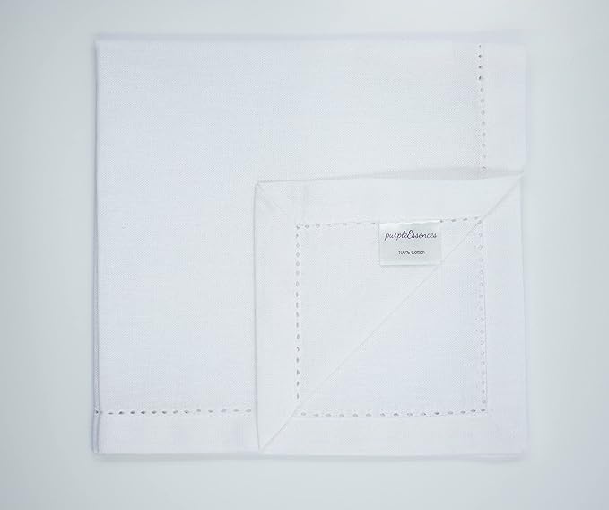 Set de 12 Servilletas de Tela 100% Algodón 45.72x45.72 cm Blanco miniatura 8
