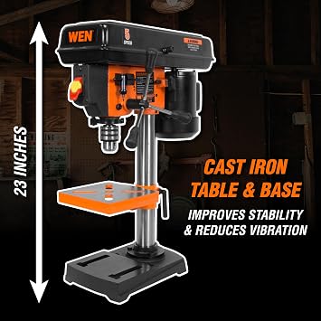 WEN 2.3-Amp 8-Inch 5-Speed Cast Iron Benchtop Drill Press (4206T)