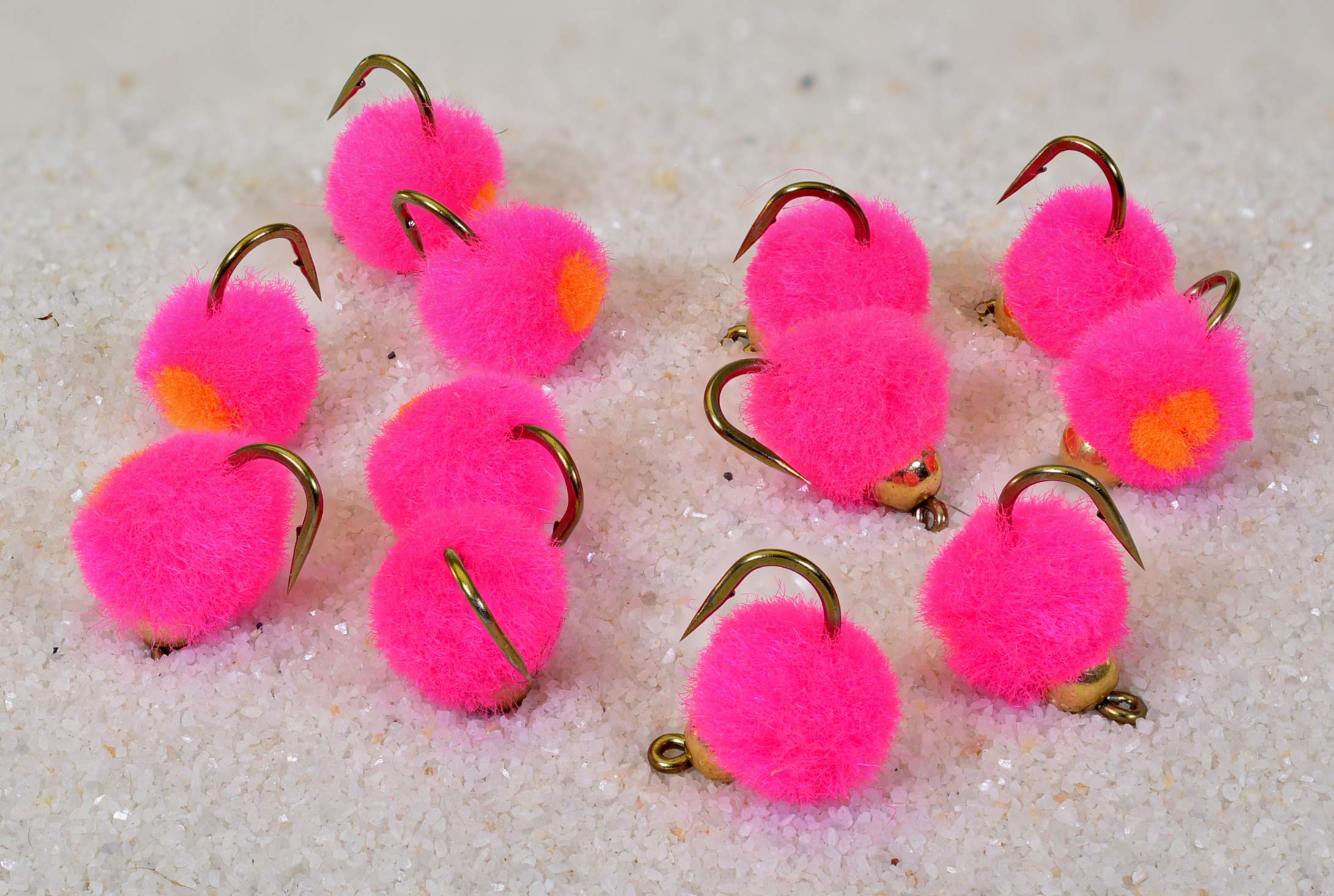 Tungsten Bead Egg Fly in Pink, Peach, Chartreuse or Assorted | Trout Fishing Flies | Mustad Signature Fly Hooks