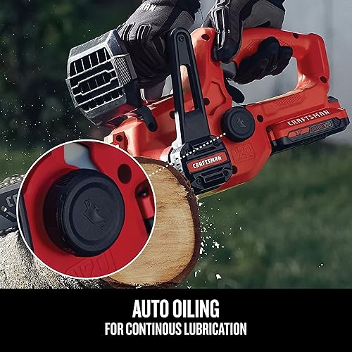 Miniatura 6 de CRAFTSMAN Mini motosierra V20, inalámbrica, 10 pulgadas, solo herramienta desnuda (CMCCS610B)