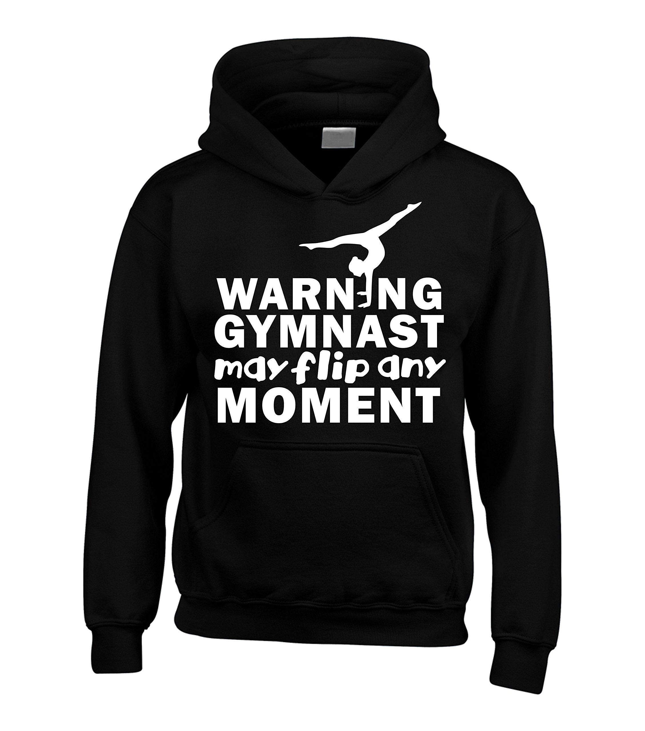 Edward Sinclair | 9-11 yrs (32") | WARNING Gymnast May Flip At Any Moment | Black Hoodie