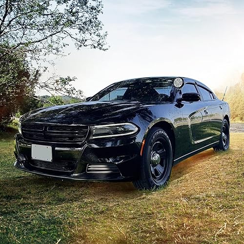 Miniatura 3 de IKON MOTORSPORTS - Viseras de ventana externas con cinta adhesiva compatible con Dodge Charger 2011-2023, estilo delgado, acrílico, color negro,