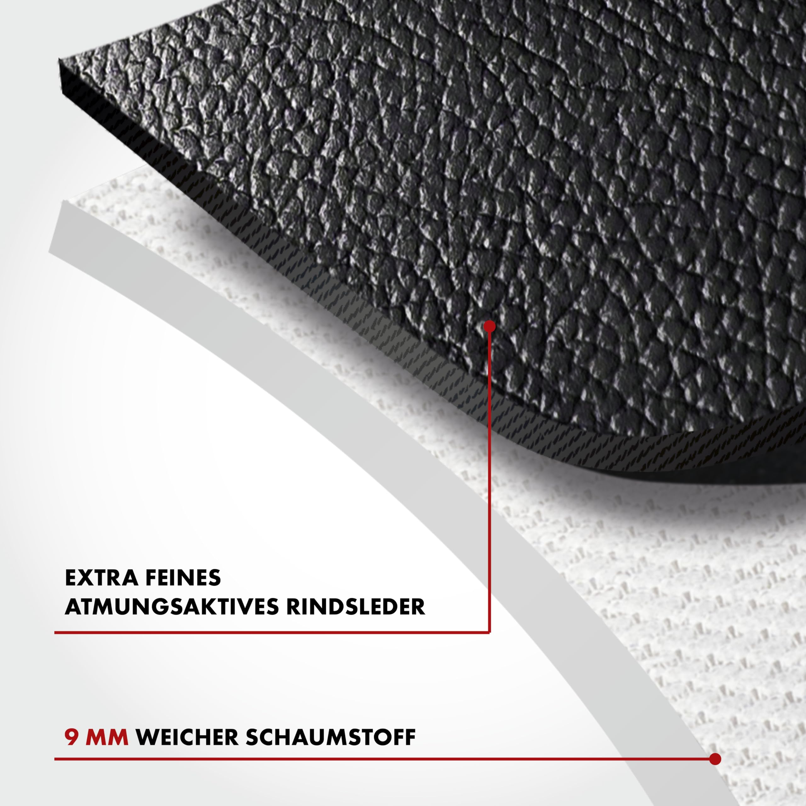 WALSER Autositzbezug Ranger, Leder-Sitzbezug Universalgröße, Autositzschoner-Echtleder, Autoschonbezug Fahrersitz/Beifahrersitz schwarz