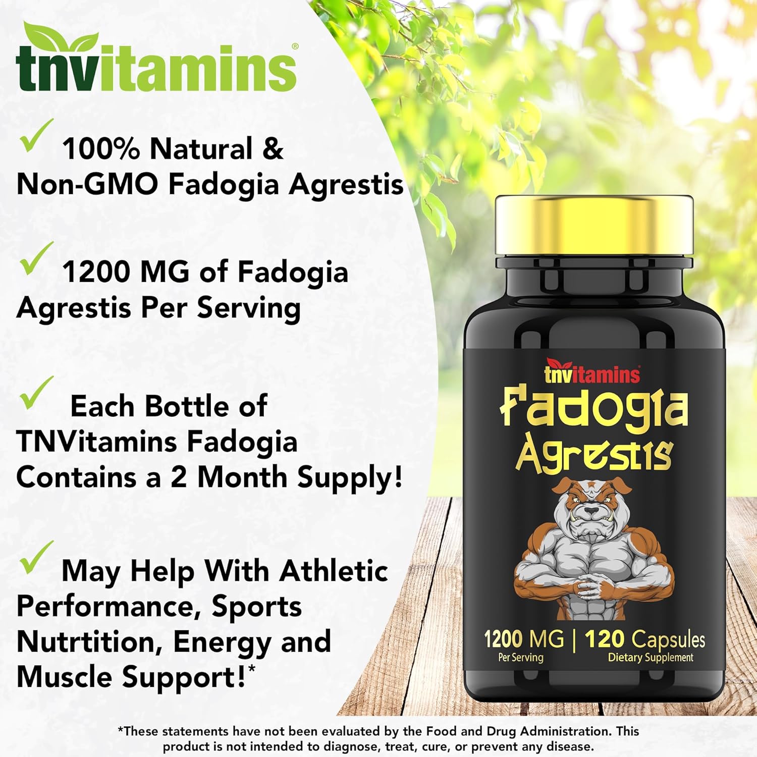 Fadogia Agrestis: 1200mg - 120 Capsules | Ultra-Potent Fadogia Agrestis Extract Supplement for Men | Energy, Power, Strength, Athletic Performance, & Sports Nutrition | Non-GMO | Made in the USA! - Image 3
